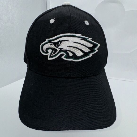 Philadelphia EAGLES Hat Ball Cap ONE SIZE Black Raised‎ 3D Logo CITY HUNTER1q - Picture 1 of 11